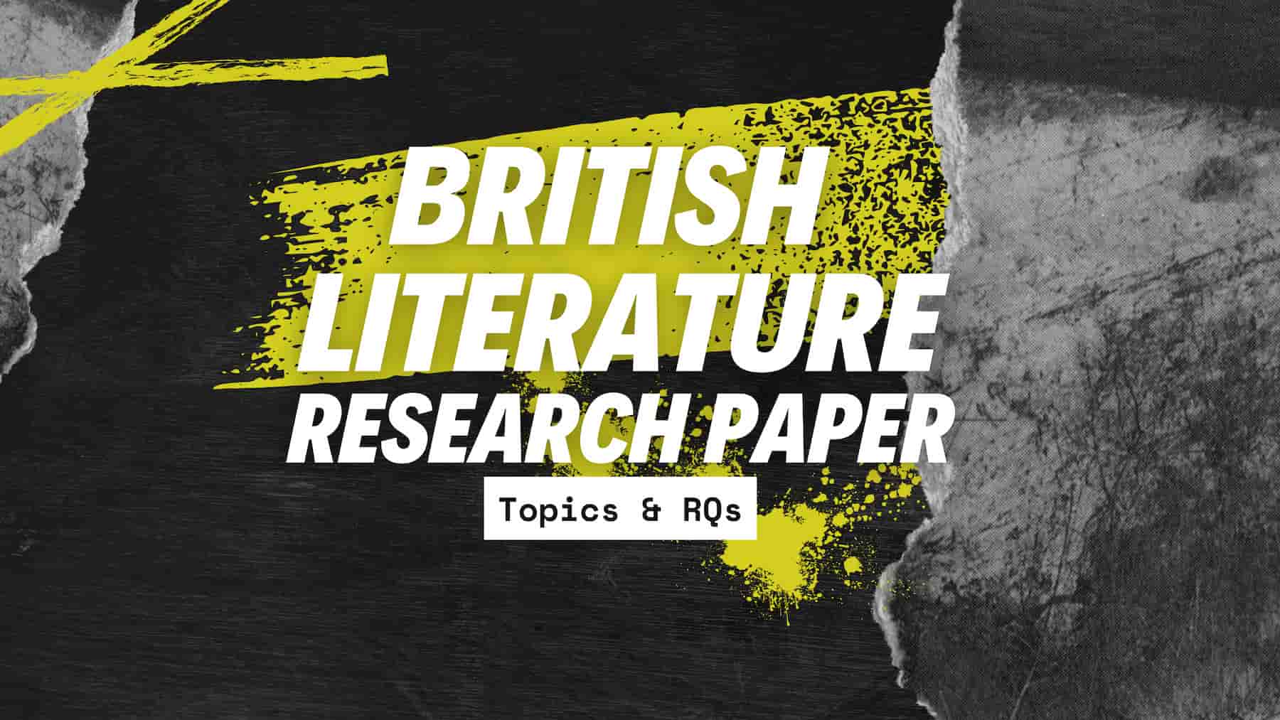 Literature Research Paper Topics