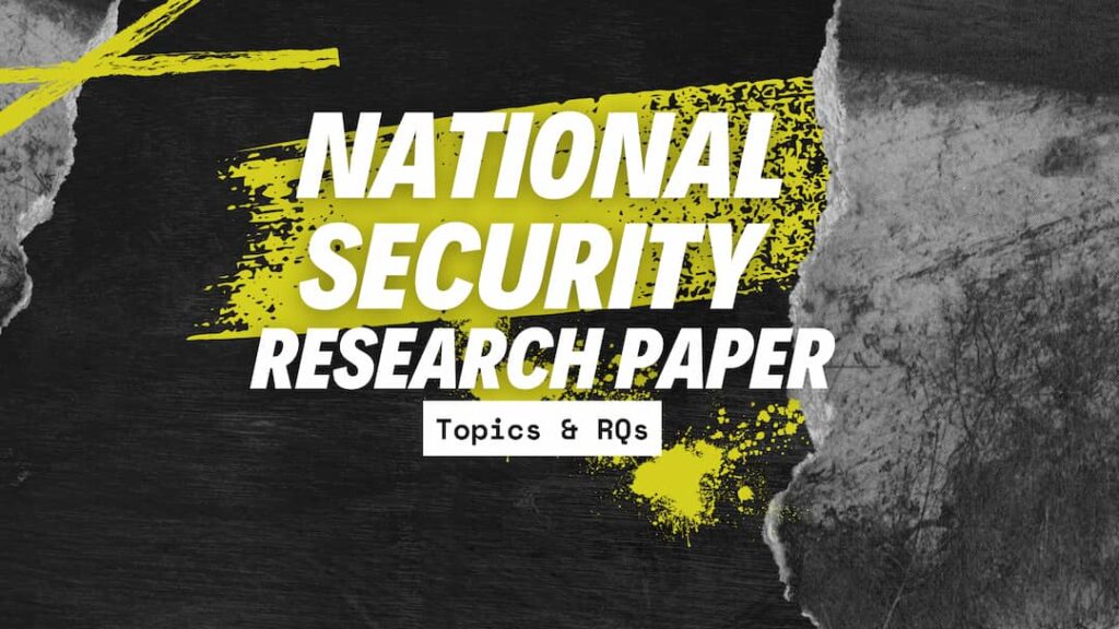 Terrorism and National Security Research Paper Topics